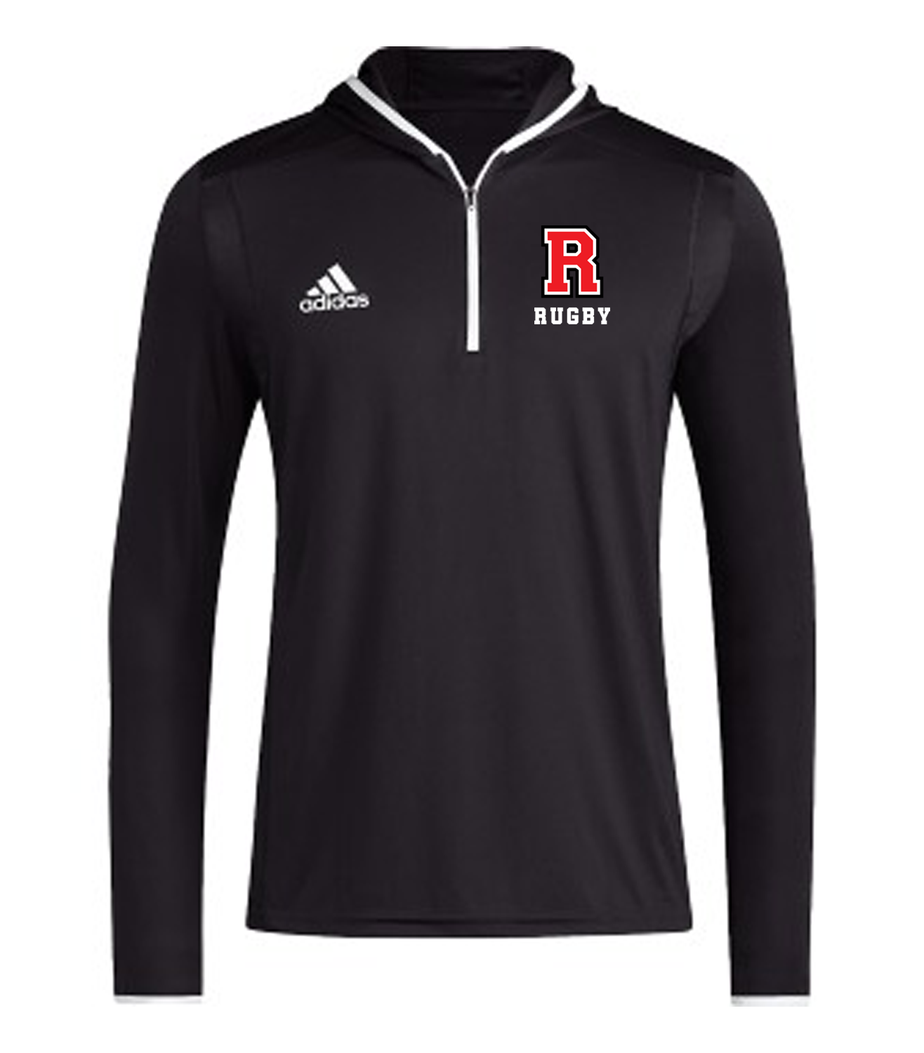 Adidas Hooded Performance 1/4 Zip - Rugby